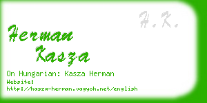 herman kasza business card